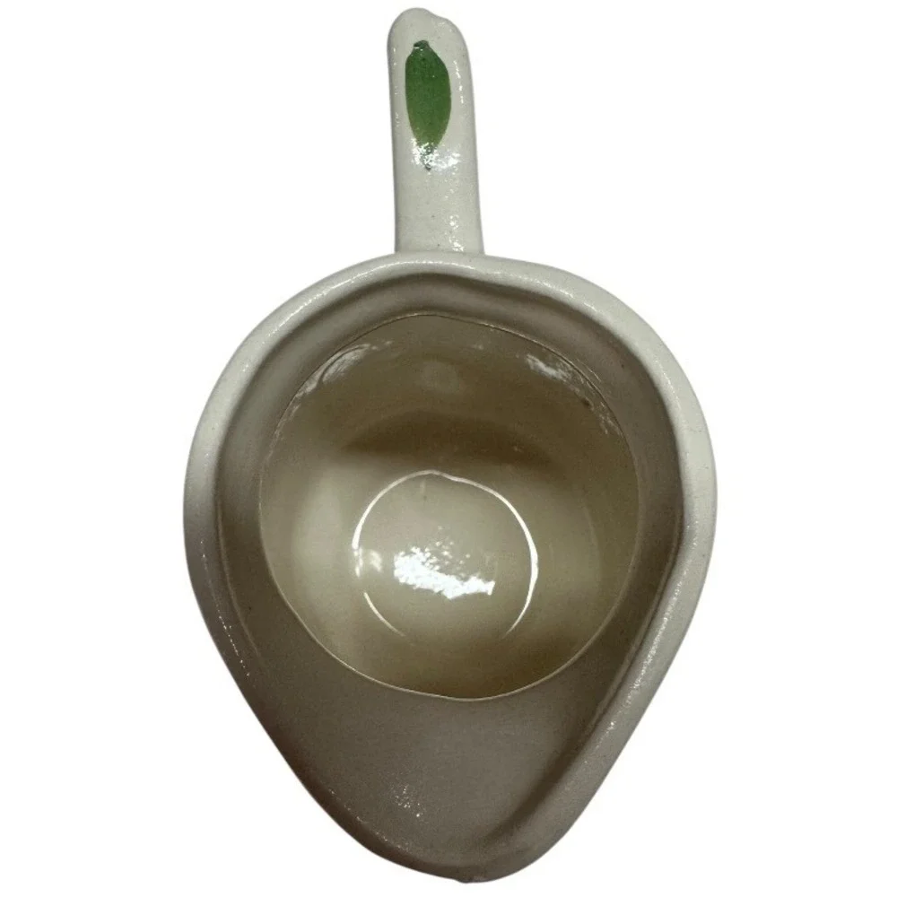 Cash Family Creamer Pottery Hand Painted Floral Flower Blossoms‎ w/ Leave Glazed
